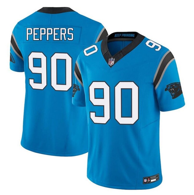 Men's Carolina Panthers #90 Julius Peppers Blue F.U.S.E. Vapor Limited Stitched Football Jersey Men's Carolina Panthers #90 Julius Peppers Blue F.U.S.E. Vapor Limited Stitched Football Jersey